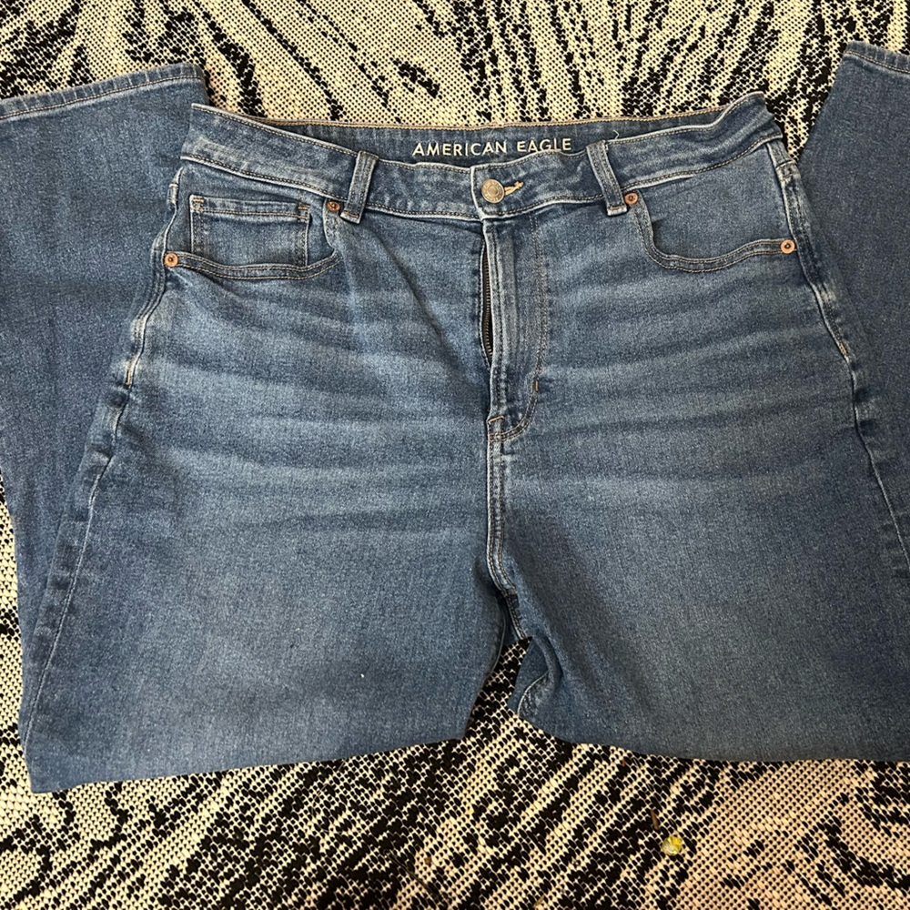 American Eagle Outfitters Women's Blue Jeans Stretch 14 Short